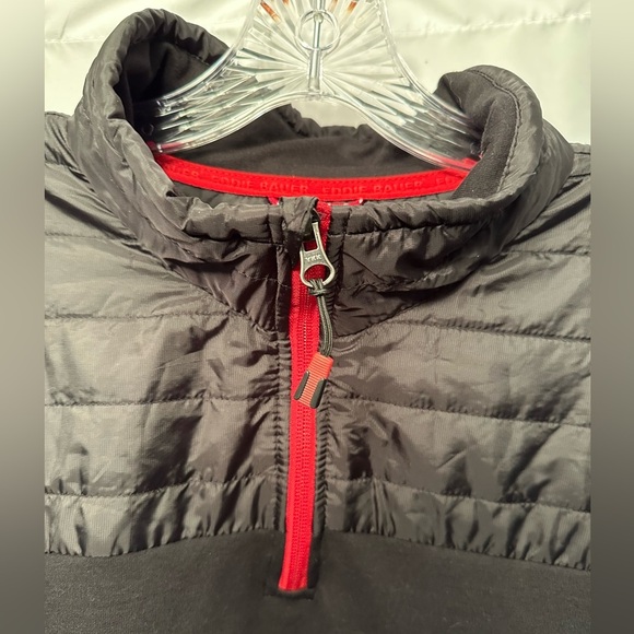 Eddie Bauer Sweatshirt Mens XL Black Fleece 1/4 Zip Pullover Gorpcore Hiking - Picture 3 of 9